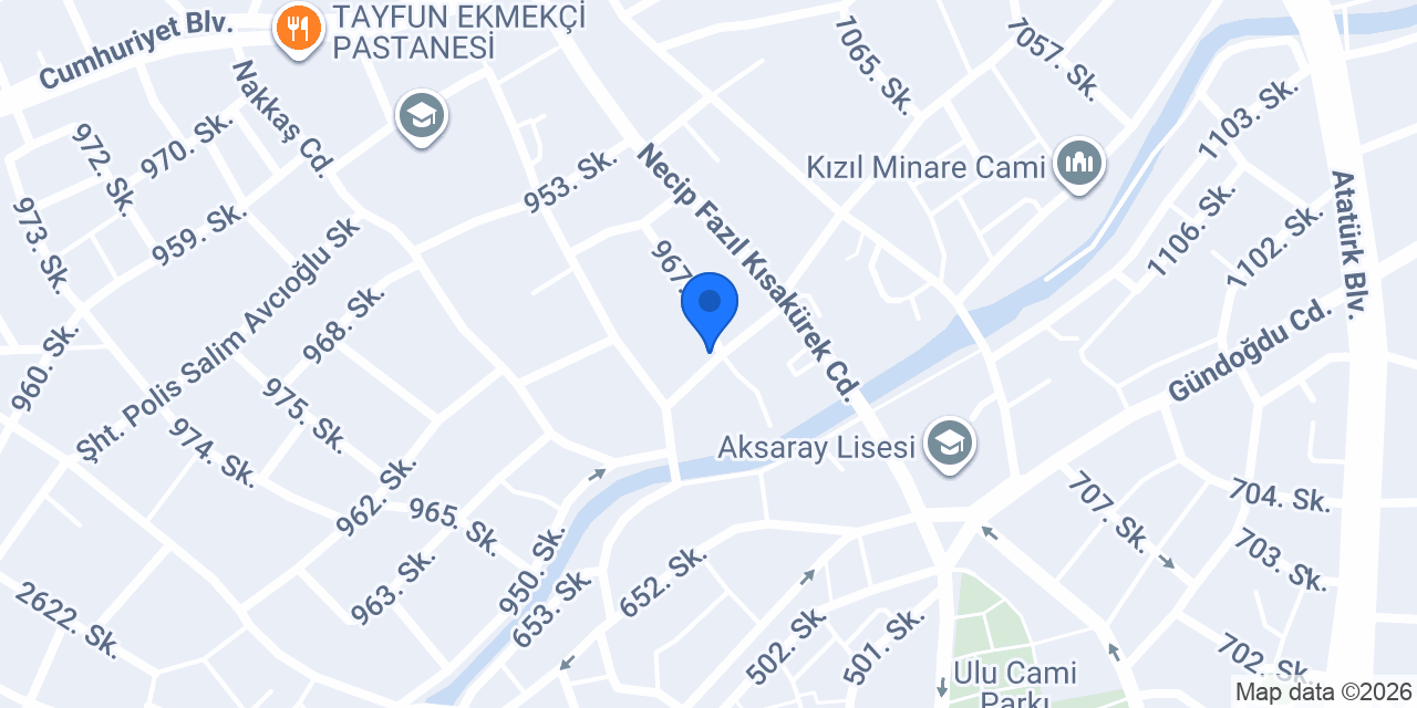 Aksaray Derman Polikliniği konumu