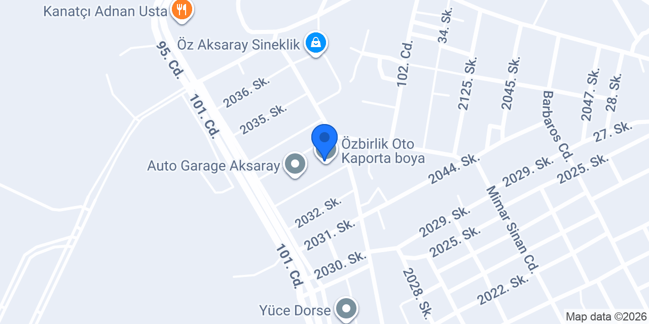 Özbirlik Oto Kaporta boya konumu