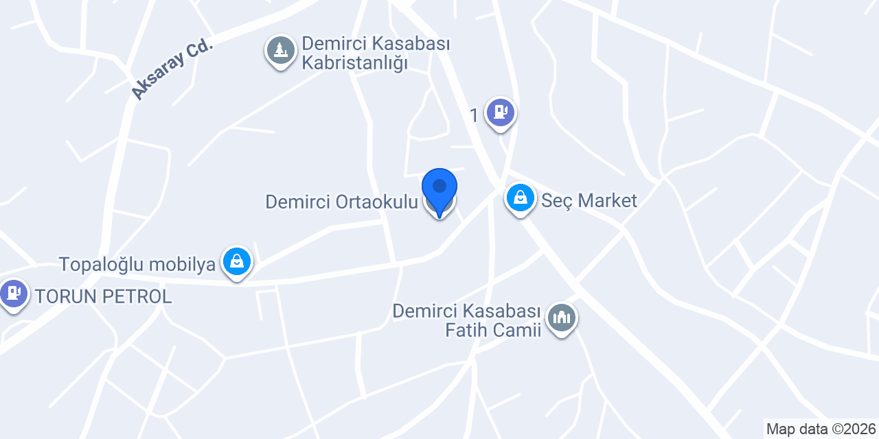 Demirci Ortaokulu konumu