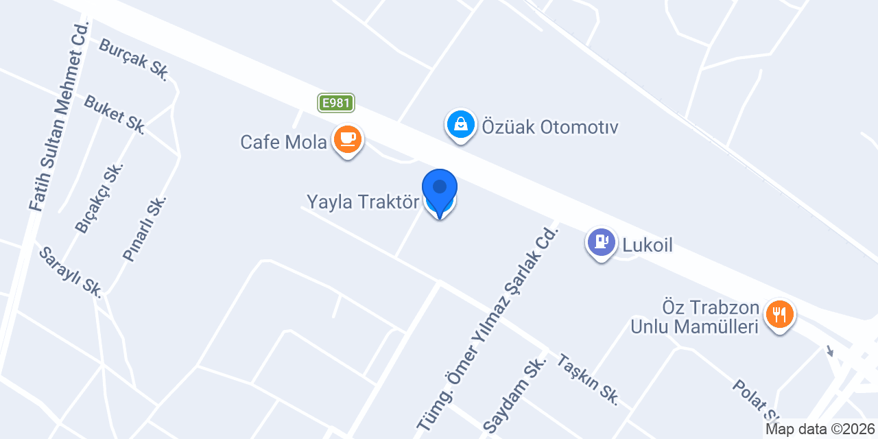 Yayla Traktör konumu