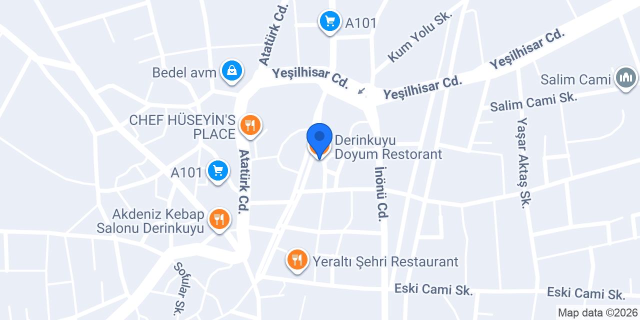 Derinkuyu Doyum Restorant konumu