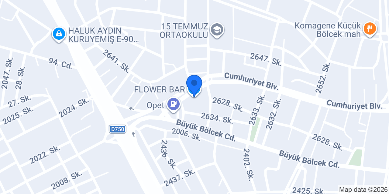 FLOWER BAR konumu
