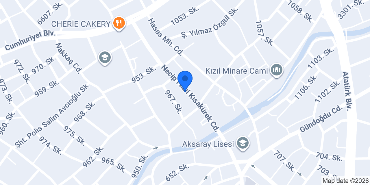 Aksaray PsikoAkademi Aile Danışmanlık Merkezi konumu