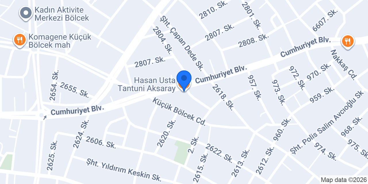 Hasan Usta Tantuni Aksaray konumu