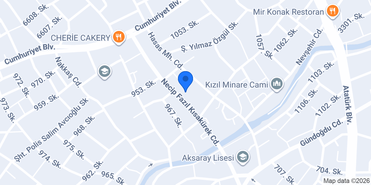 Aksaray madame concept organizasyon konumu