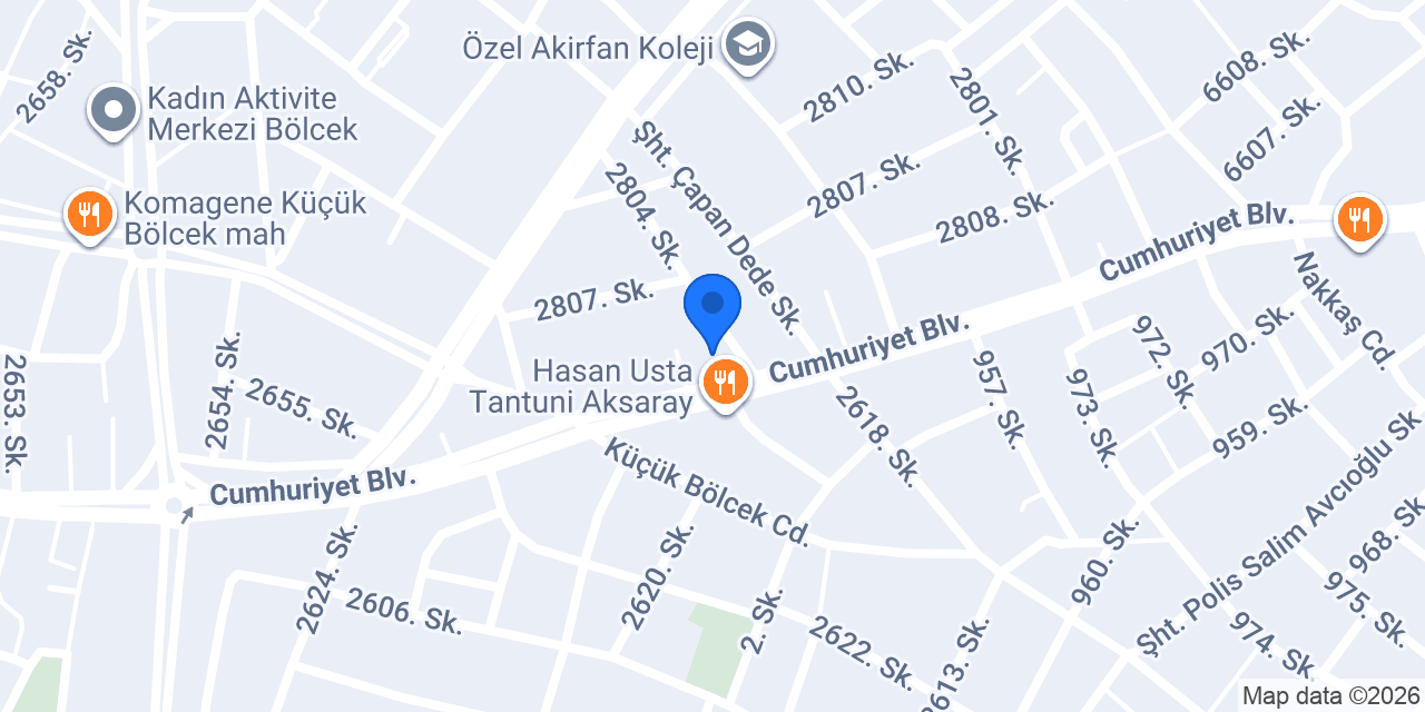 Alakuş Yapı - VitrA - Artema konumu