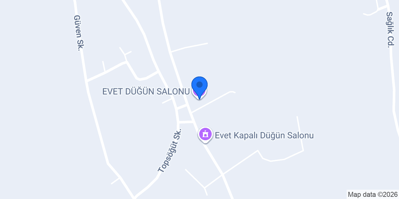 EVET DÜĞÜN SALONU konumu