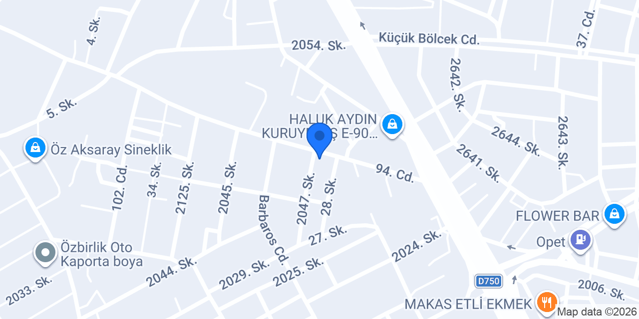 Aksöve Söve imalatı konumu