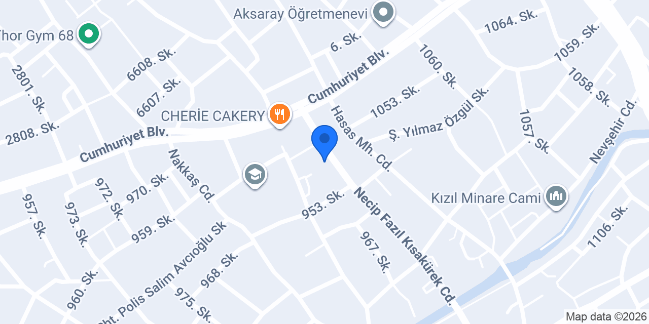 Ayteks Tekstil Aksaray konumu