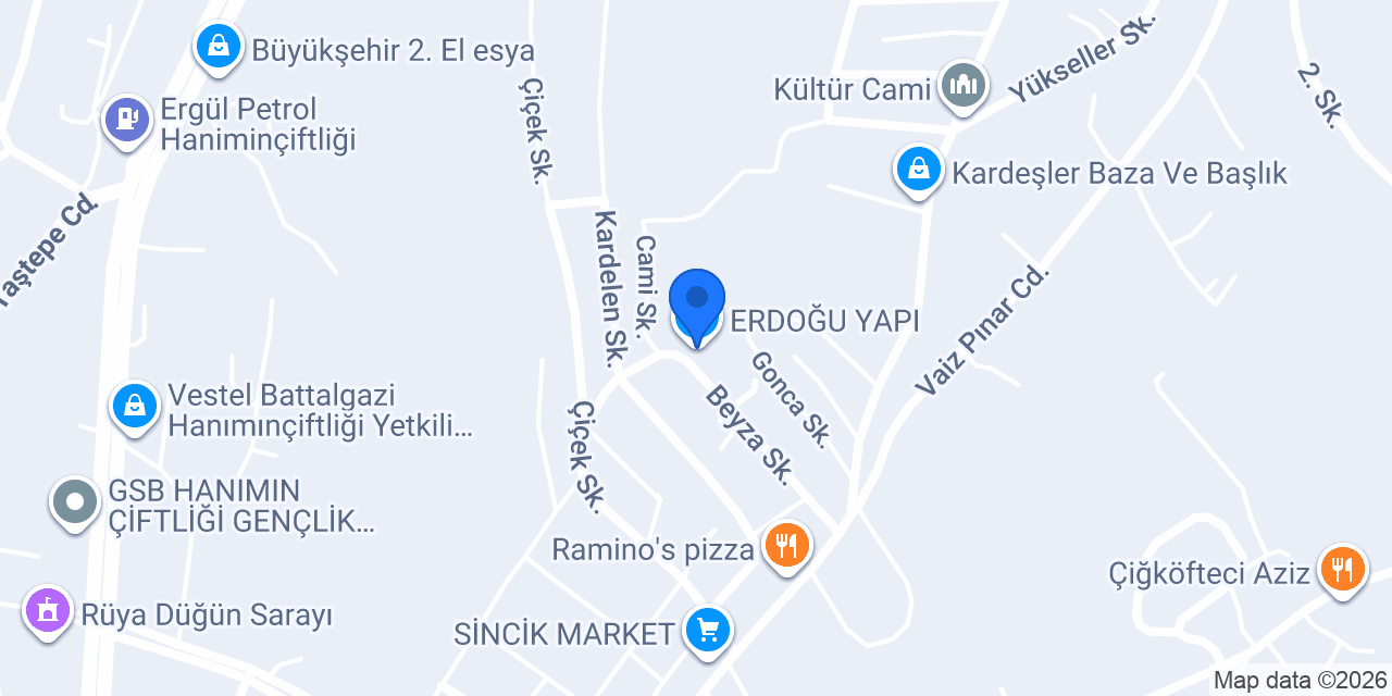 ERDOĞU YAPI konumu