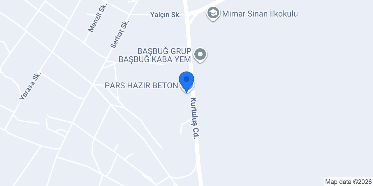 PARS HAZIR BETON konumu