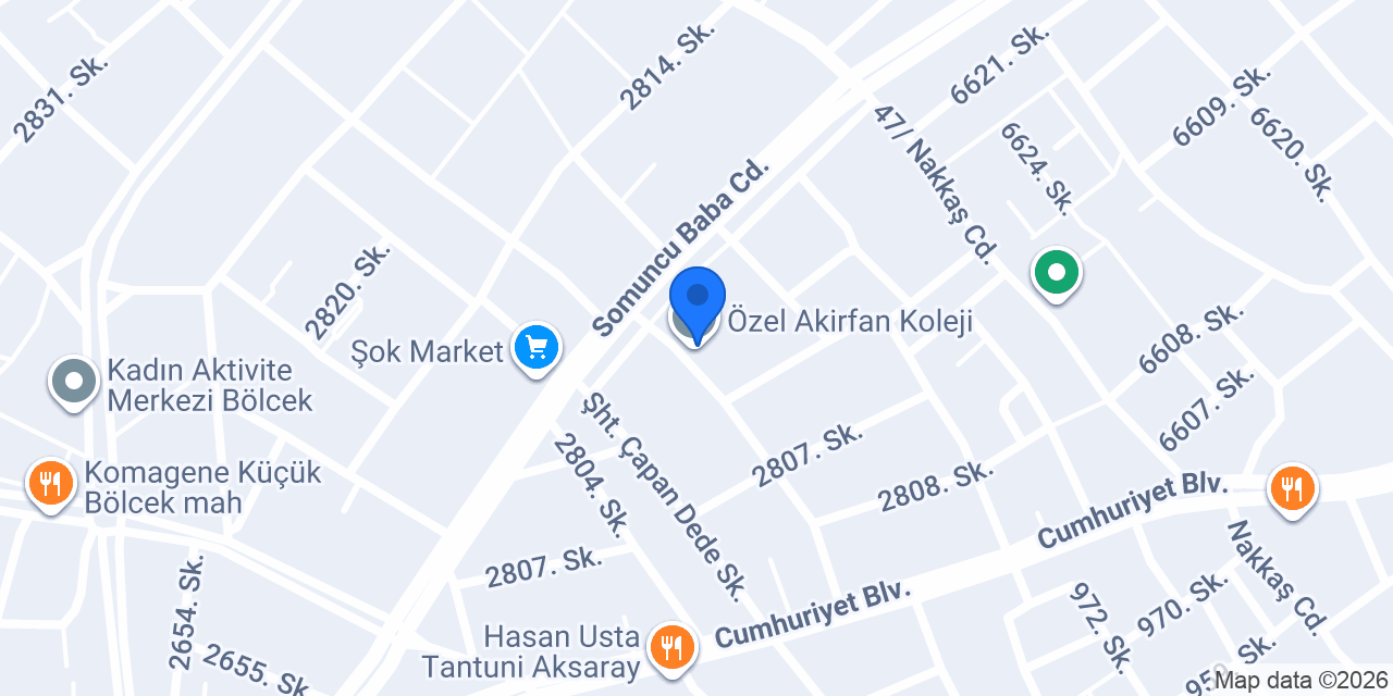 Özel Akirfan Koleji konumu