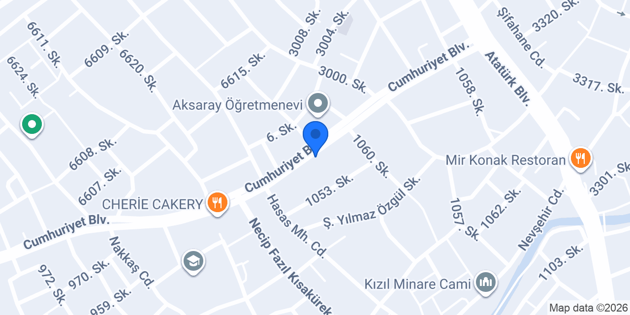 BAY FİLO Rent a Car | Aksaray Araç Kiralama | Aksaray Oto Kiralama konumu