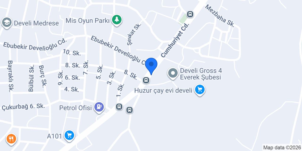 Develi Saray Nak. konumu