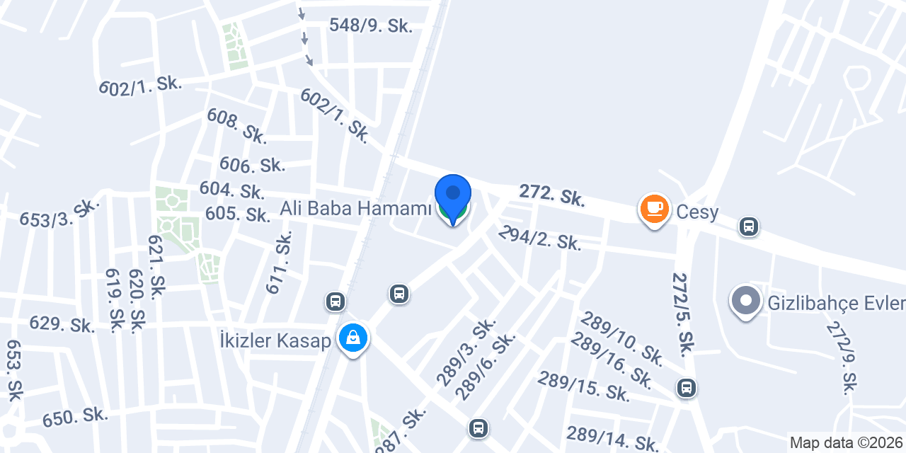 Ali Baba Hamamı konumu