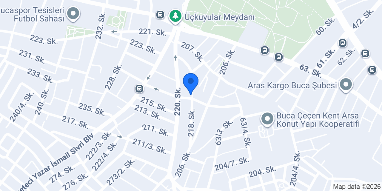 Süzen Tekel Buca 7/24 servis konumu