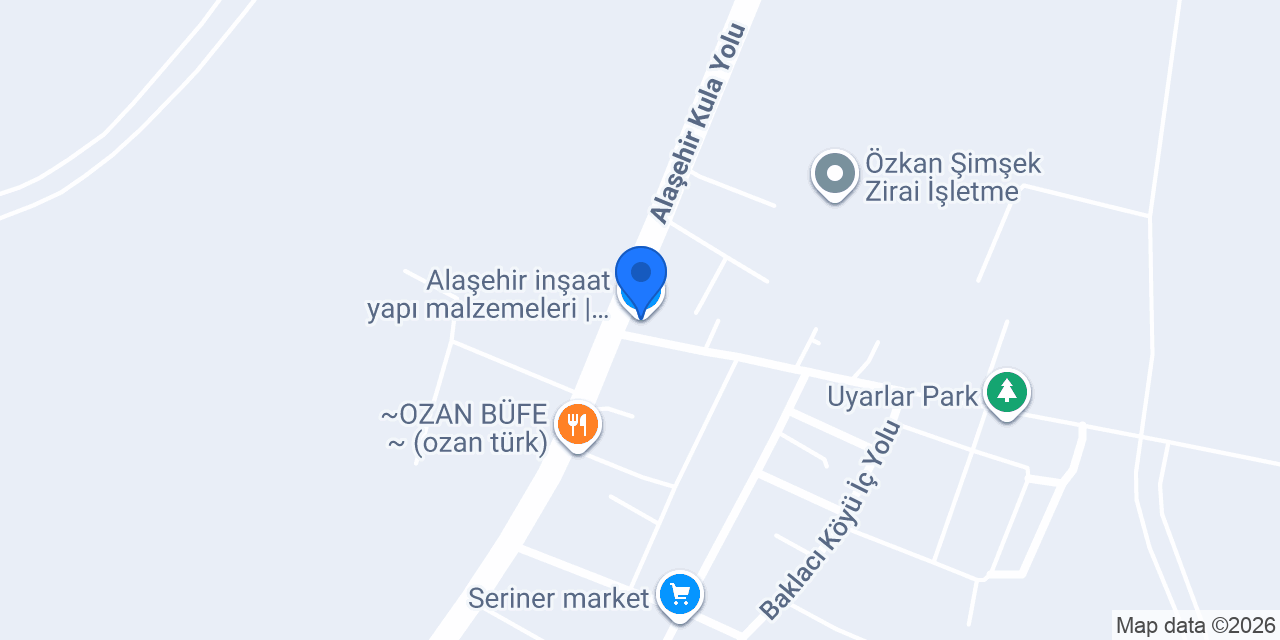 Alaşehir inşaat yapı malzemeleri | Uyaroğlu Yapı konumu