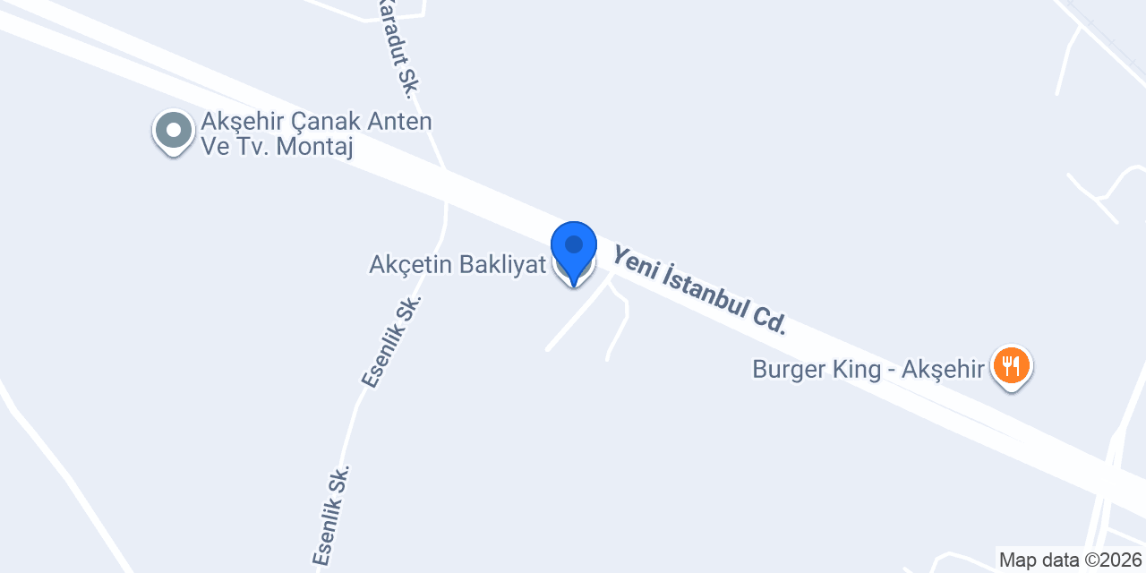 Akçetin Bakliyat konumu