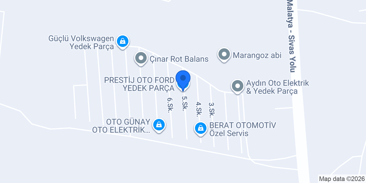 PRESTİJ OTO FORD YEDEK PARÇA konumu