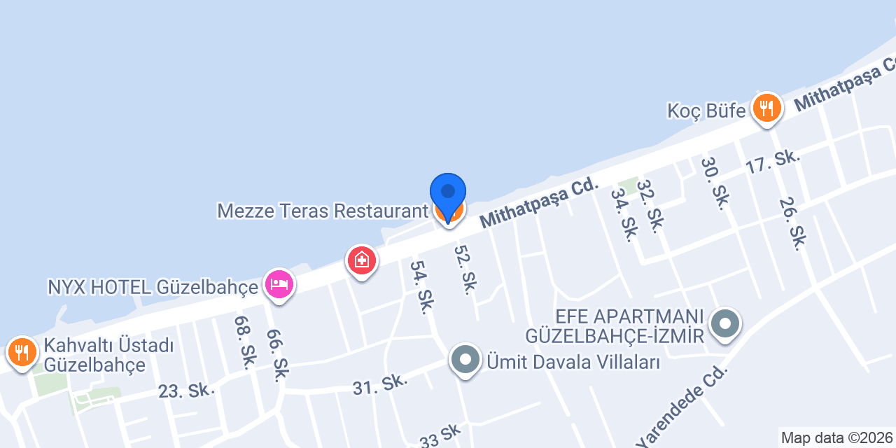 Mezze Teras Restaurant konumu