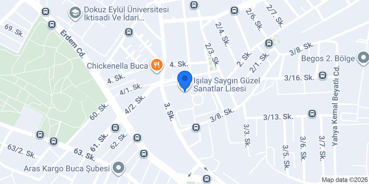 Işılay Saygın Güzel Sanatlar Lisesi konumu
