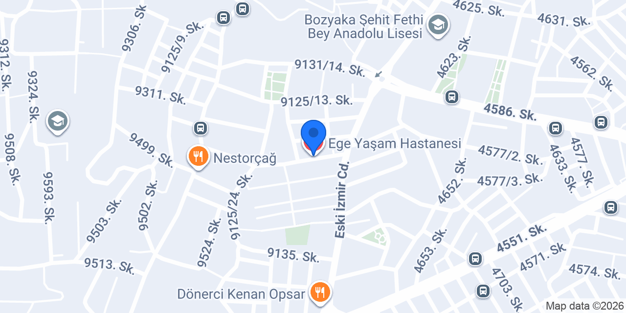 Ege Yaşam Hastanesi konumu