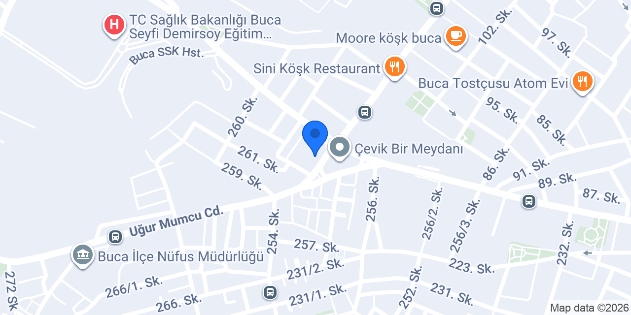 İZSU Buca Şube Müdürlüğü konumu