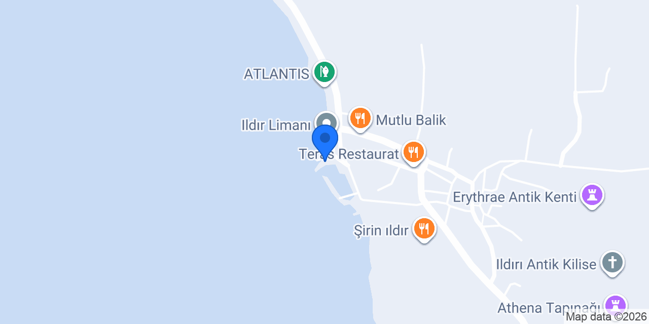 Çeşme Ildır Deniz Anka tur teknesi konumu