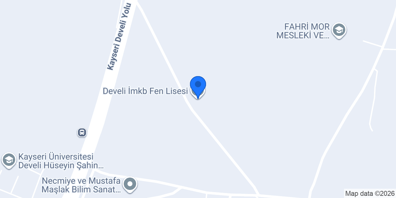 Develi İmkb Fen Lisesi konumu