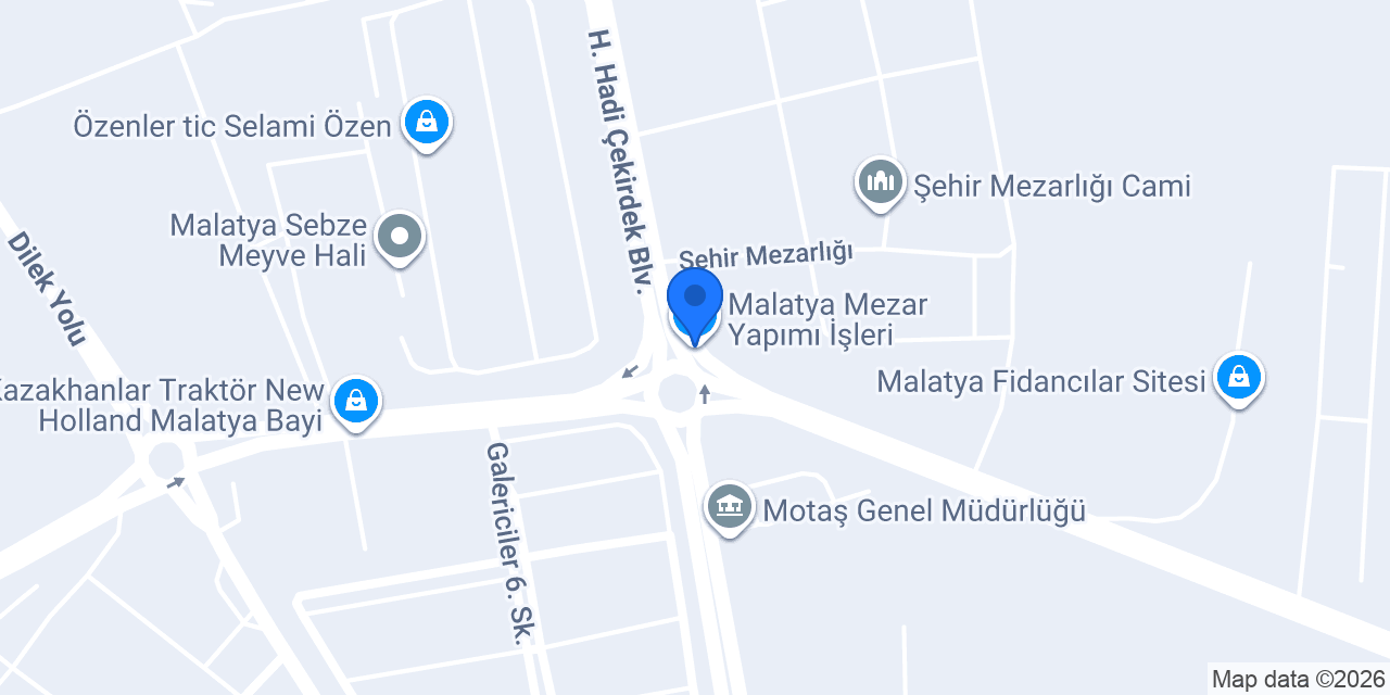 Malatya Mezar Yapımı İşleri konumu