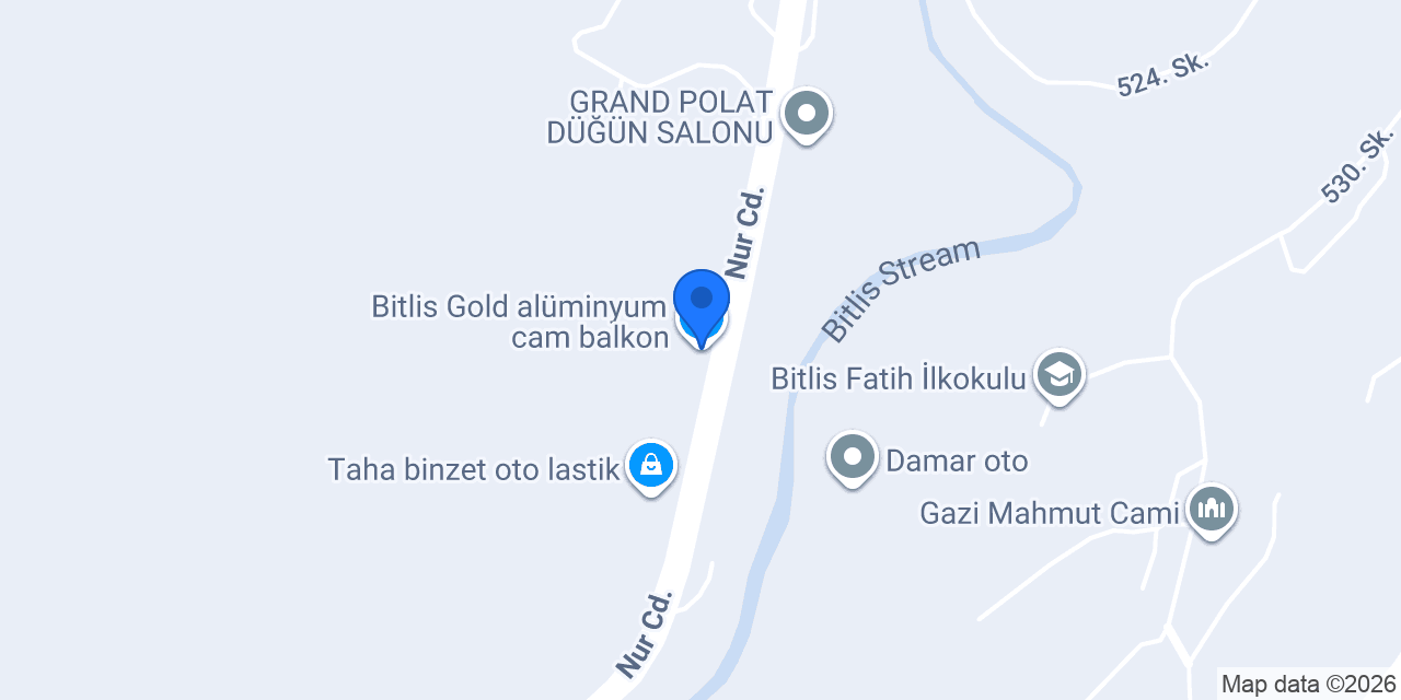 Bitlis Gold alüminyum cam balkon konumu