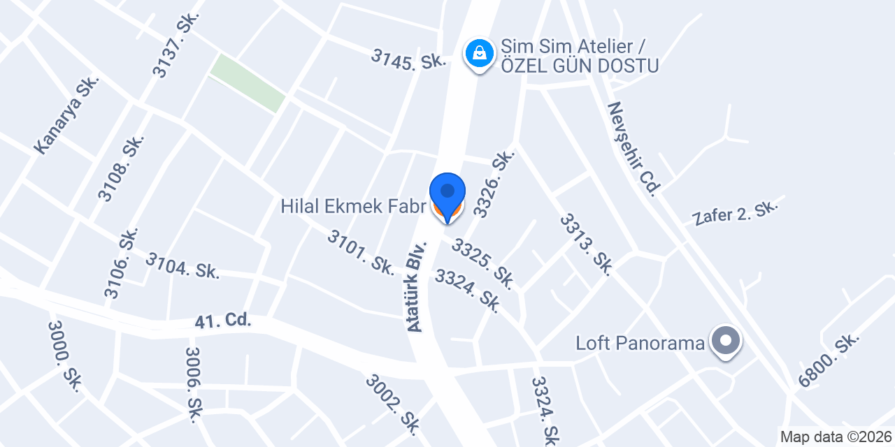 Hilal Ekmek Fabr. konumu