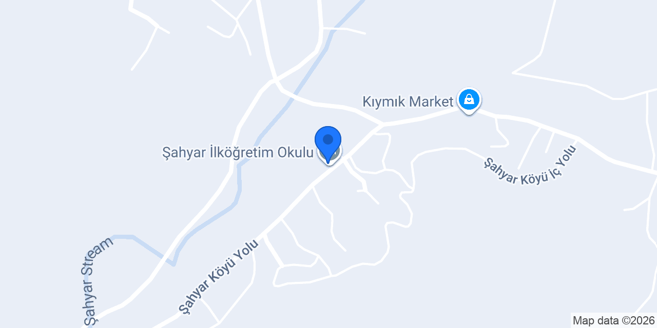 Şahyar İlköğretim Okulu konumu
