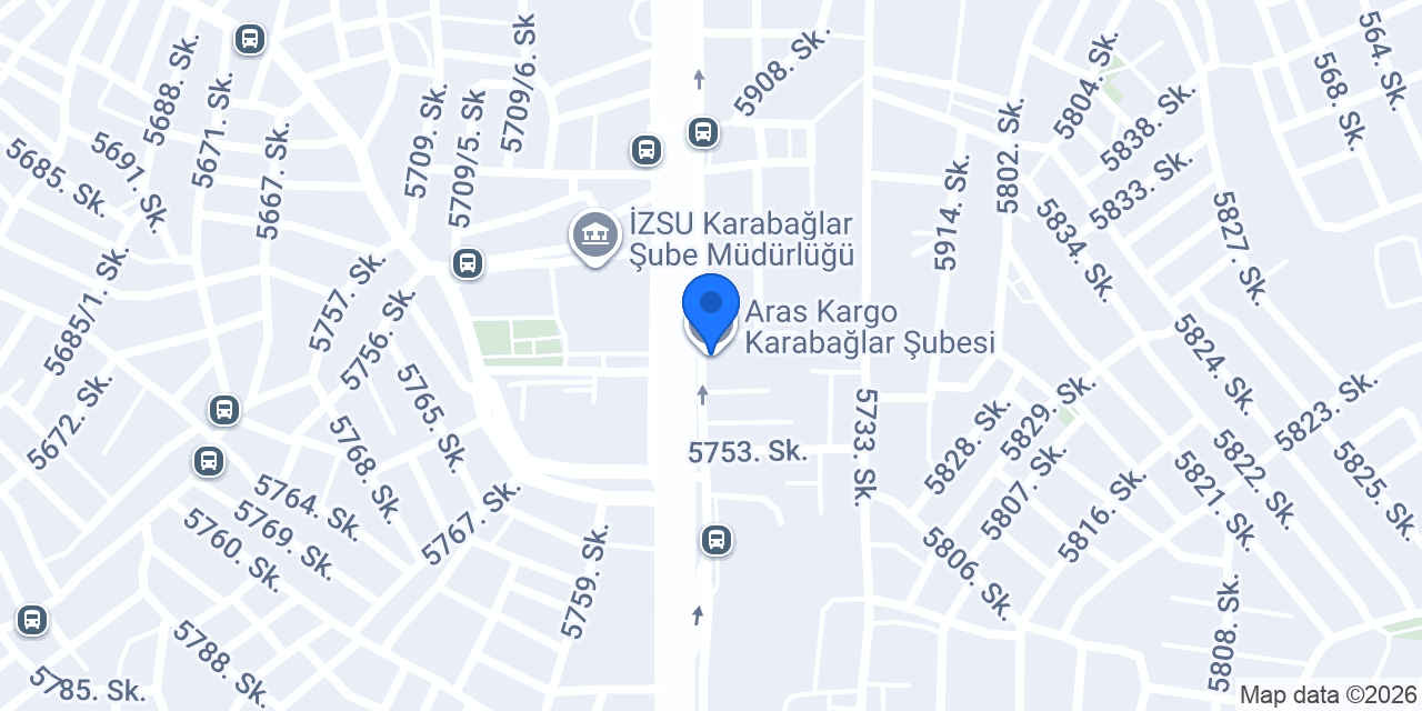 Aras Kargo Karabağlar Şubesi konumu