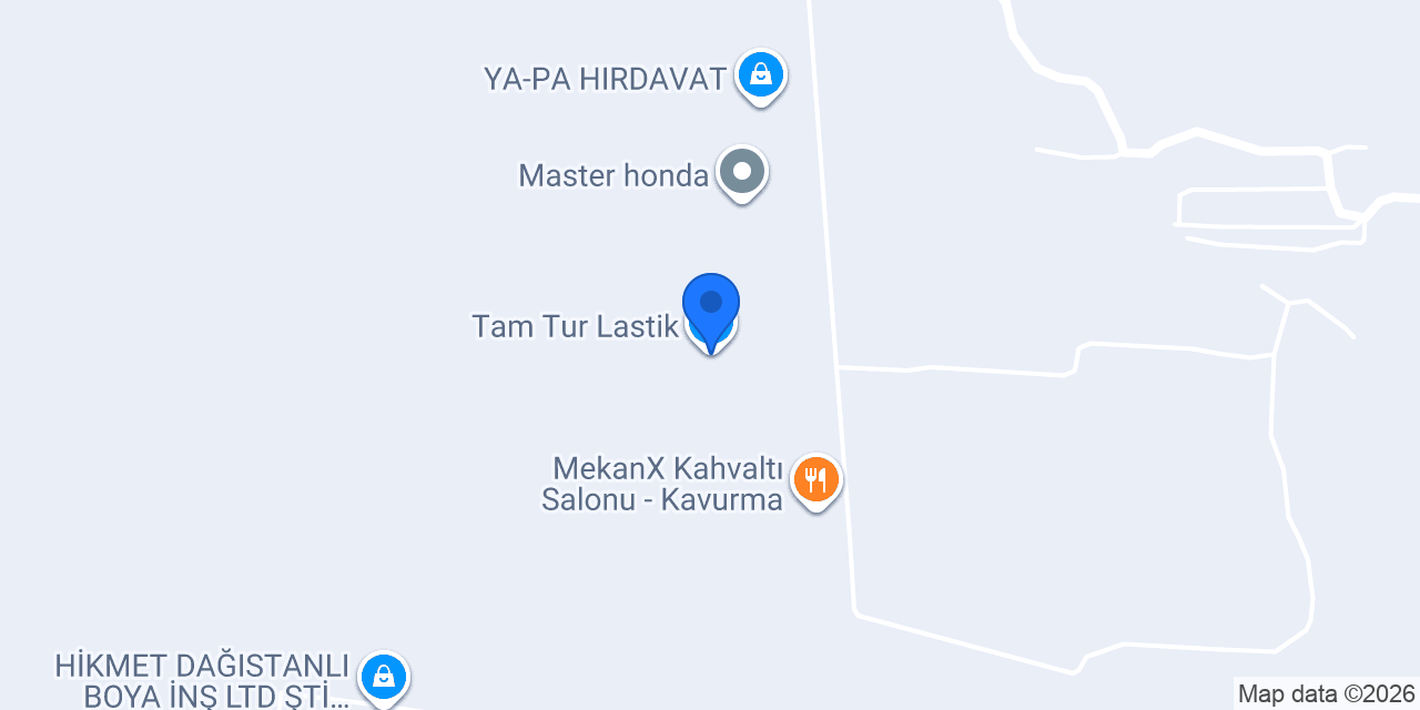 Tam Tur Lastik konumu