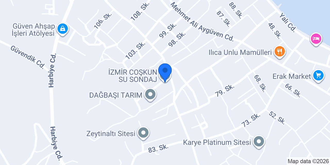 İZMİR COŞKUN SU SONDAJ konumu