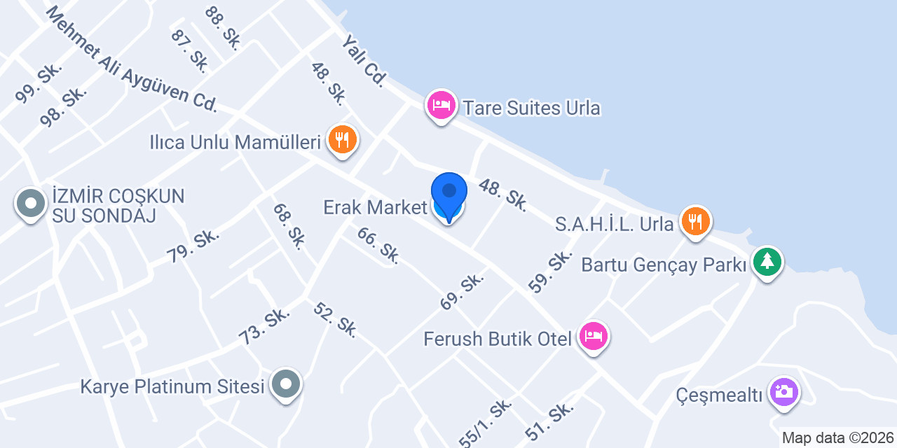 Erak Market konumu