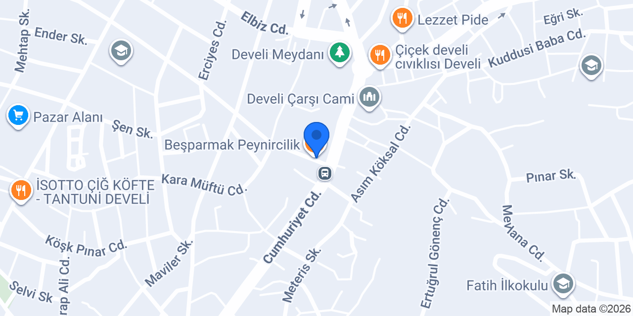 Nergiz Çiçekçilik Kayseri konumu