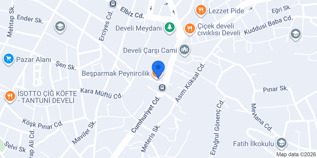 Develi Merkez Lokanta konumu