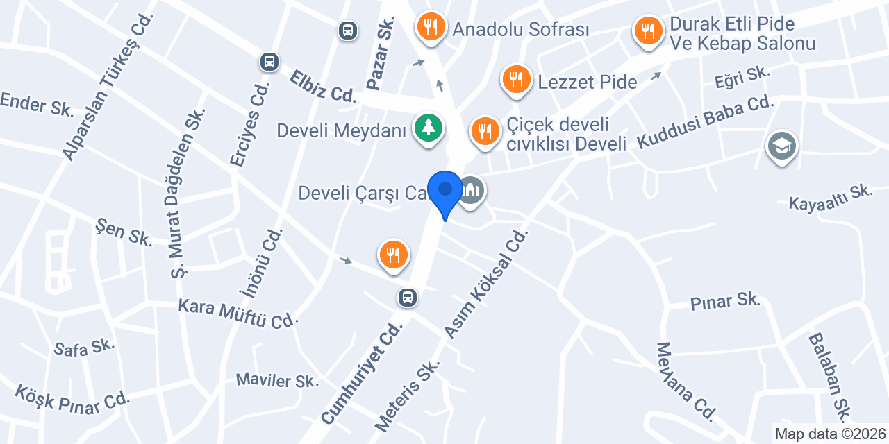 Tercan Sigorta Develi İbrahim Özkara konumu