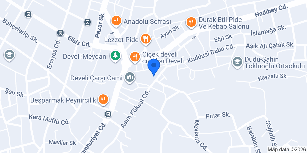 Sena Terzi develi konumu