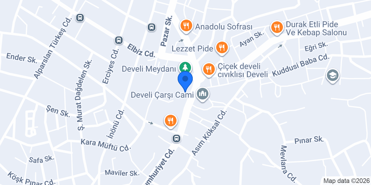 Ötüken Restoran konumu