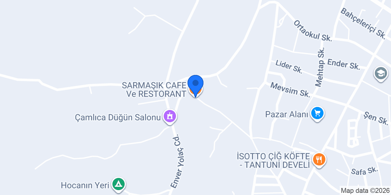 SARMAŞIK CAFE Ve RESTORANT konumu