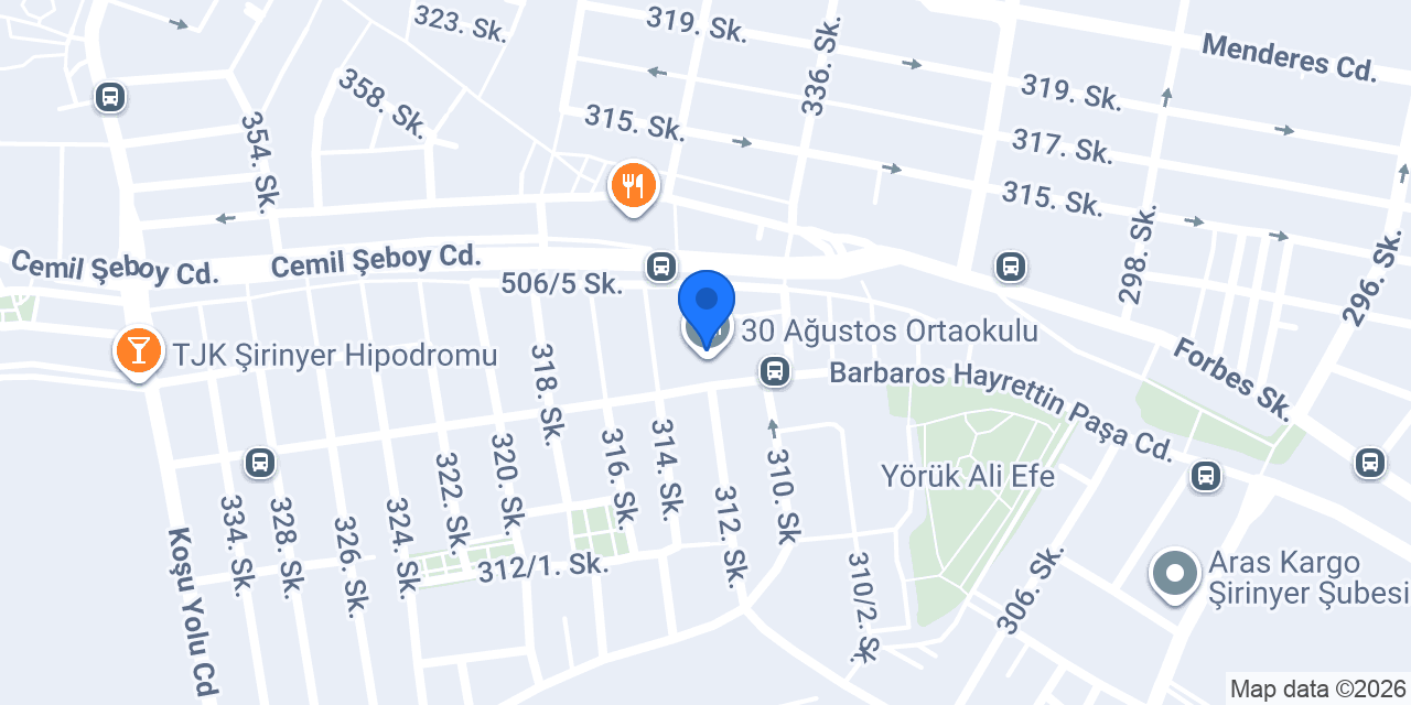 30 Ağustos Ortaokulu konumu