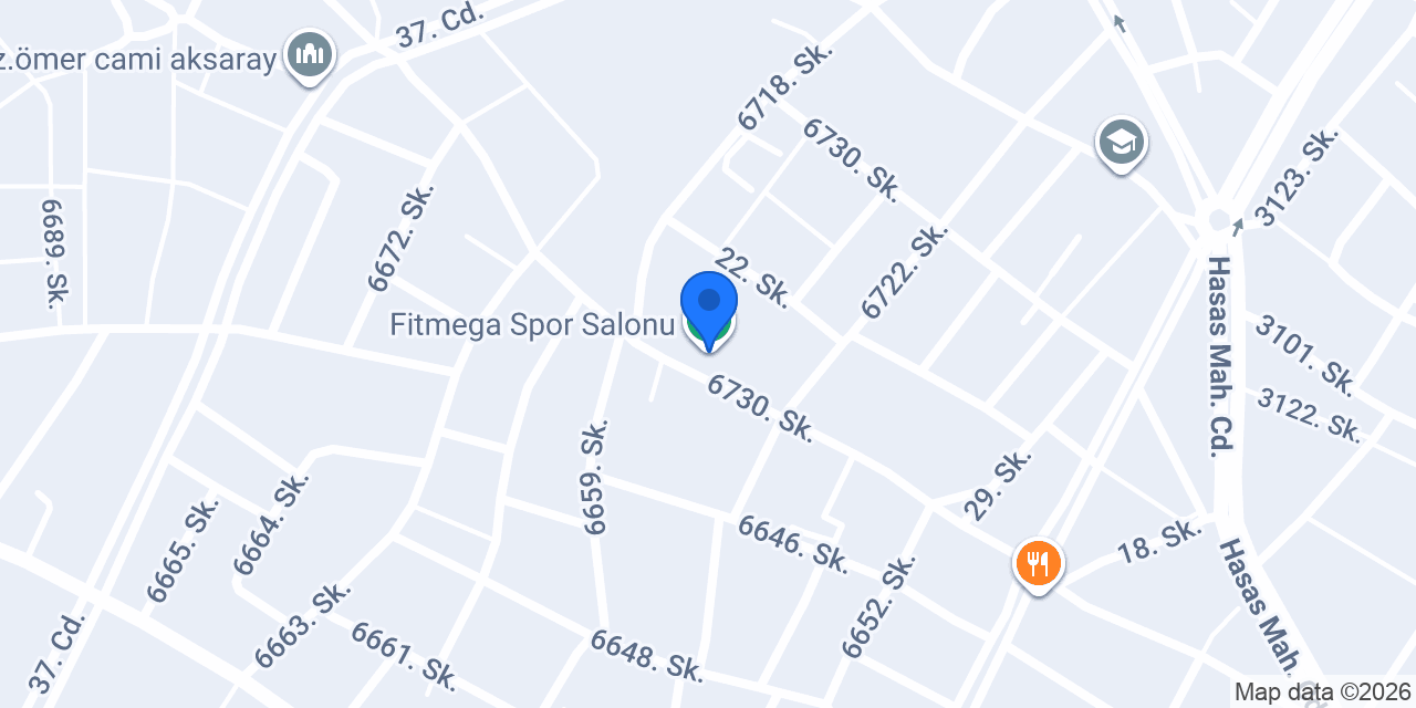 Fitmega Spor Salonu konumu