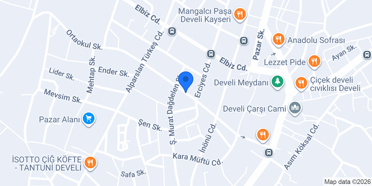 Safa Kelebek Kreşi Develi konumu
