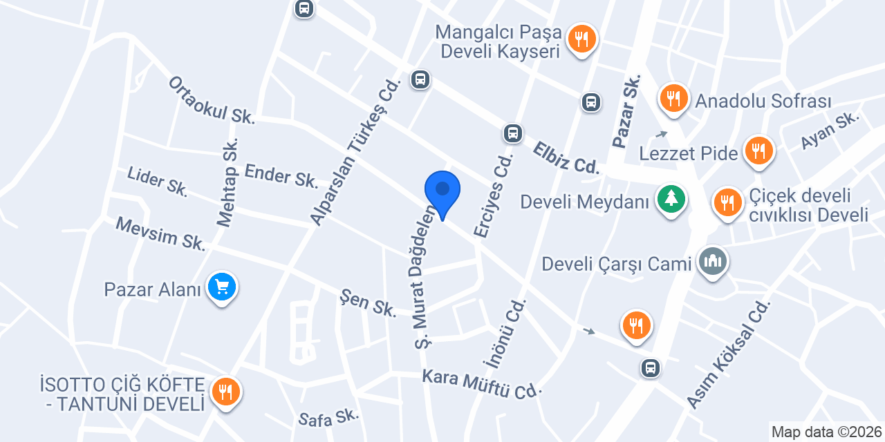 DEVELİ VETERİNER KLİNİĞİ konumu