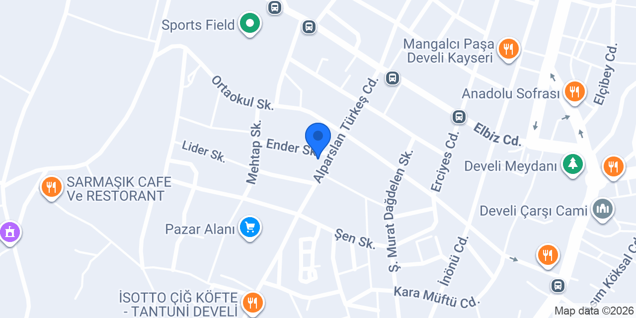 Develi elis çiçekçilik konumu