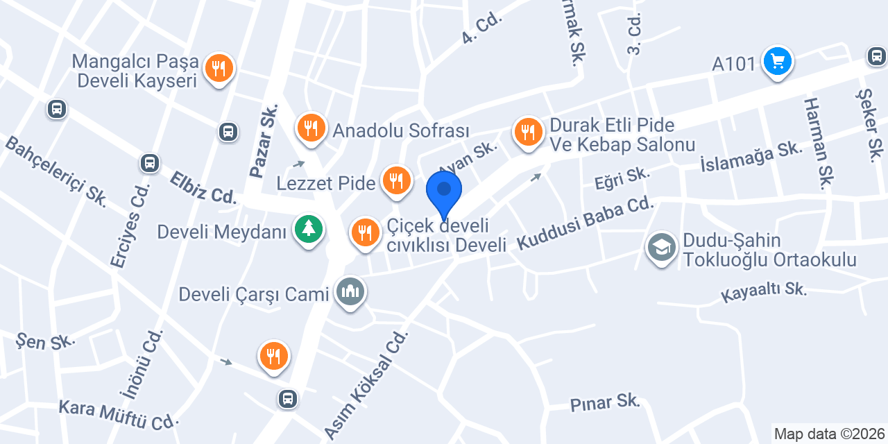 Develideki eviniz Başaran Otel konumu