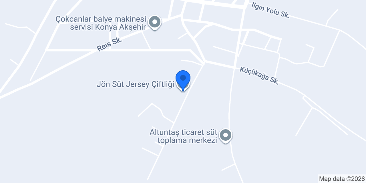Jön Süt Jersey Çiftliği konumu